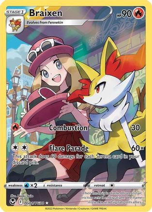 SWSH12 Silver Tempest Trainer Gallery  TG01/TG30 Braixen  - Holofoil - Ultra Rare