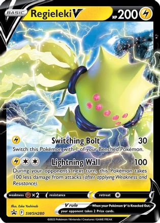 SWSH Sword & Shield Promo Cards  SWSH280 Regieleki V  - Holofoil - Promo