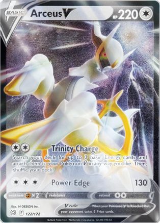 Miscellaneous Cards & Products  122/172 Arceus V  - Holofoil - Promo (Metal Card)