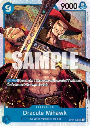 Romance Dawn  OP01-070 Dracule Mihawk (OP01-070)  - Foil - Super Rare