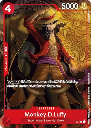 One Piece Promotion Cards  P-007 Monkey.D.Luffy - P-007 (Tournament Pack Vol. 1) (P-007)  - Promo