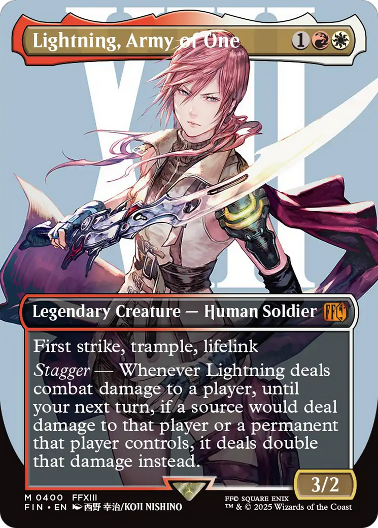 FINAL FANTASY - (FIN-400) - Lightning, Army of One (0400) (Borderless)