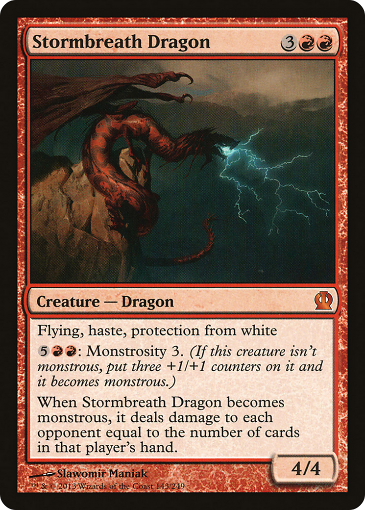 Theros - (THS-143) - Stormbreath Dragon Foil