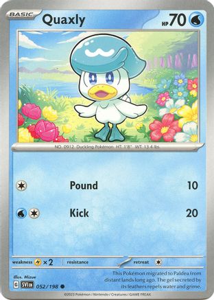 SV01 Scarlet & Violet Base Set  052/198 Quaxly  - Common