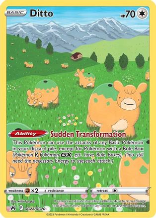 Crown Zenith Galarian Gallery  GG22/GG70 Ditto  - Holofoil - Ultra Rare