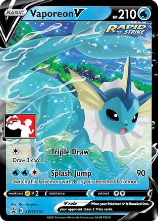 Prize Pack Series Cards  Vaporeon V  - Holofoil - Promo