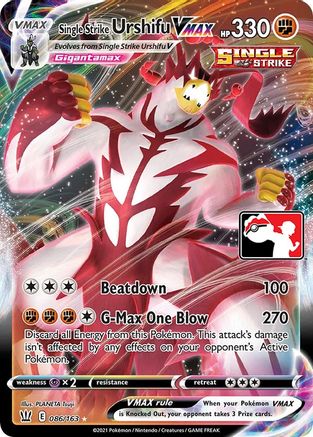 Prize Pack Series Cards  Single Strike Urshifu VMAX  - Holofoil - Ultra Rare