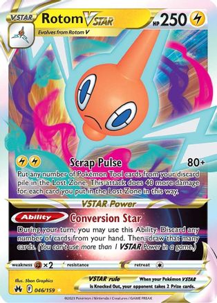 Crown Zenith  046/159 Rotom VSTAR  - Holofoil - Ultra Rare