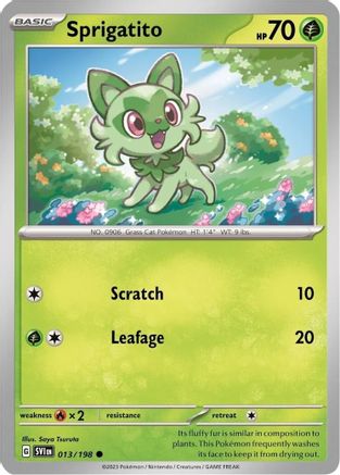 Miscellaneous Cards & Products  013/198 Sprigatito  - Holofoil - Promo