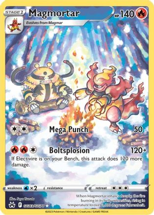 Crown Zenith Galarian Gallery  GG03/GG70 Magmortar  - Holofoil - Ultra Rare