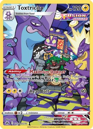 Crown Zenith Galarian Gallery  GG09/GG70 Toxtricity  - Holofoil - Ultra Rare