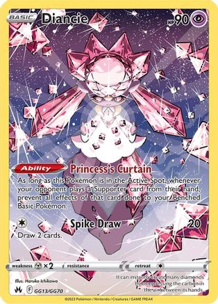 Crown Zenith Galarian Gallery  GG13/GG70 Diancie  - Holofoil - Ultra Rare