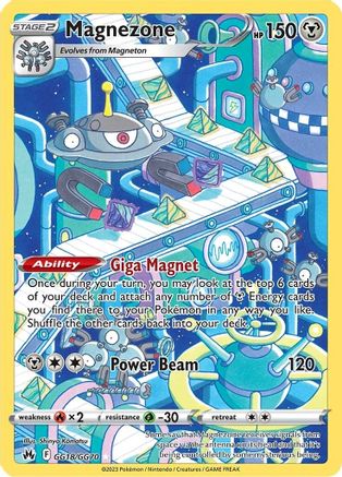 Crown Zenith Galarian Gallery  GG18/GG70 Magnezone  - Holofoil - Ultra Rare