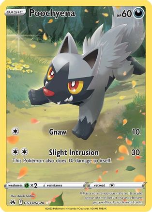 Crown Zenith Galarian Gallery  GG33/GG70 Poochyena  - Holofoil - Ultra Rare