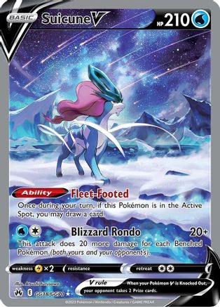 Crown Zenith Galarian Gallery  GG38/GG70 Suicune V  - Holofoil - Ultra Rare