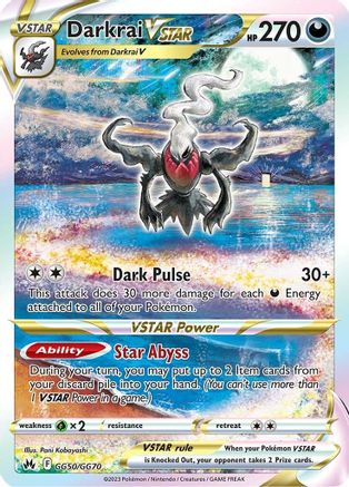 Crown Zenith Galarian Gallery  GG50/GG70 Darkrai VSTAR  - Holofoil - Ultra Rare