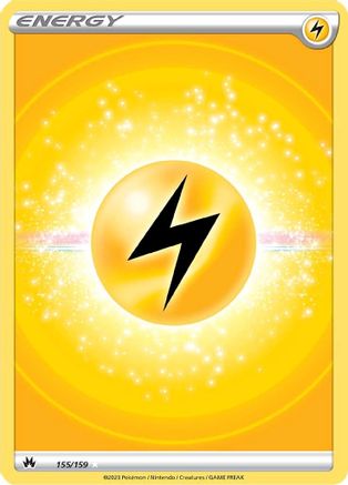 Crown Zenith  155/159 Lightning Energy (Texture Full Art)  - Holofoil - Ultra Rare
