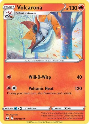 Crown Zenith  025/159 Volcarona  - Rare