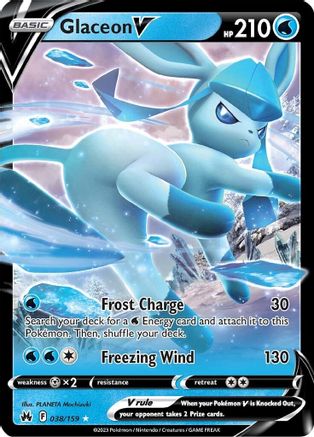 Crown Zenith  038/159 Glaceon V  - Holofoil - Ultra Rare