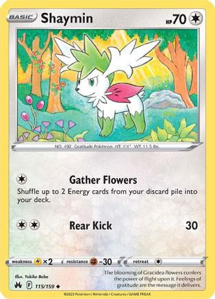Crown Zenith  115/159 Shaymin  - Uncommon