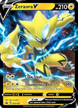 Crown Zenith  053/159 Zeraora V  - Holofoil - Ultra Rare