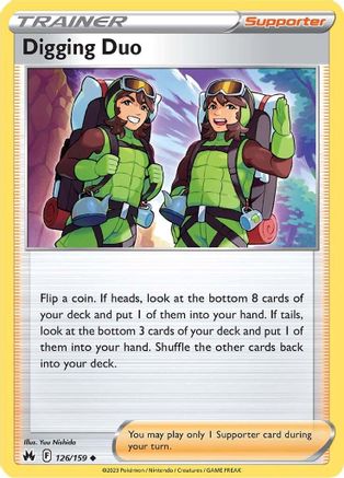 Crown Zenith  126/159 Digging Duo  - Uncommon