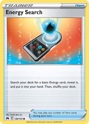 Crown Zenith  128/159 Energy Search  - Reverse Holofoil - Common