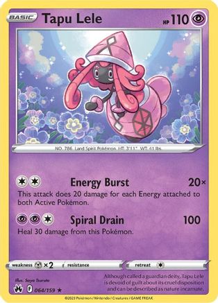 Crown Zenith  064/159 Tapu Lele  - Holofoil - Holo Rare