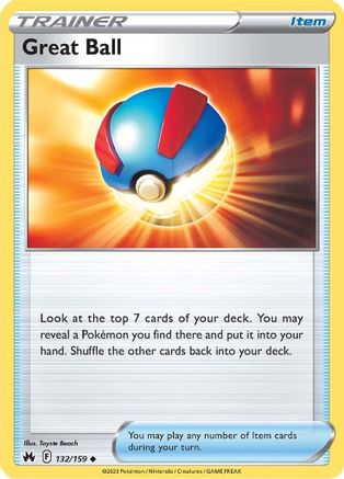 Crown Zenith  132/159 Great Ball  - Uncommon