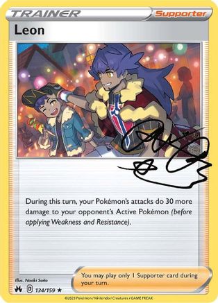 Crown Zenith  134/159 Leon  - Holofoil - Holo Rare