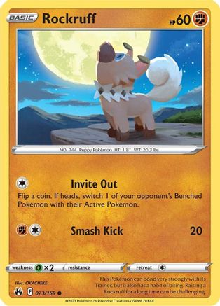 Crown Zenith  073/159 Rockruff  - Common
