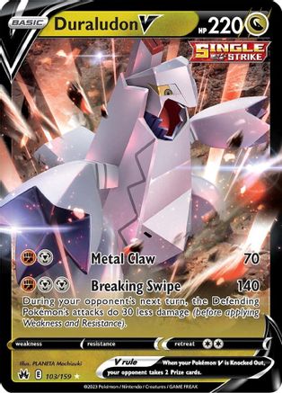 Crown Zenith  103/159 Duraludon V  - Holofoil - Ultra Rare