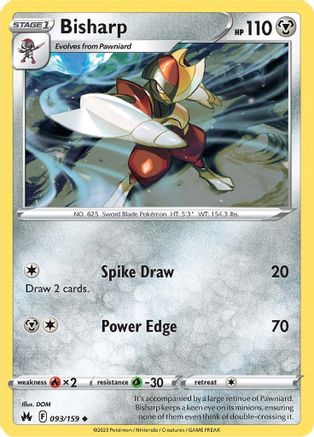Crown Zenith  093/159 Bisharp  - Uncommon