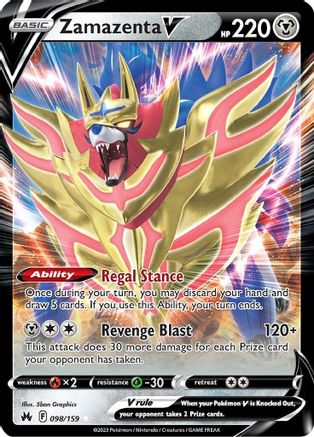 Crown Zenith  098/159 Zamazenta V  - Holofoil - Ultra Rare