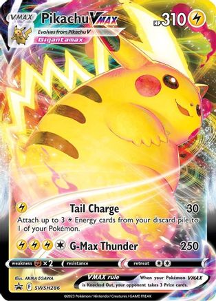 SWSH Sword & Shield Promo Cards  SWSH286 Pikachu VMAX  - Holofoil - Promo