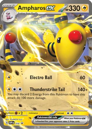 SV Scarlet & Violet Promo Cards  016 Ampharos ex  - Holofoil - Promo