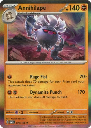 SV01 Scarlet & Violet Base Set  109/198 Annihilape  - Reverse Holofoil - Rare