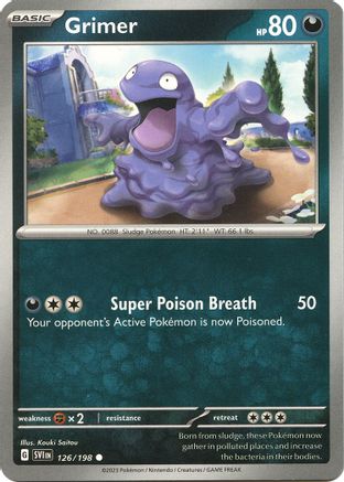 SV01 Scarlet & Violet Base Set  126/198 Grimer  - Reverse Holofoil - Common