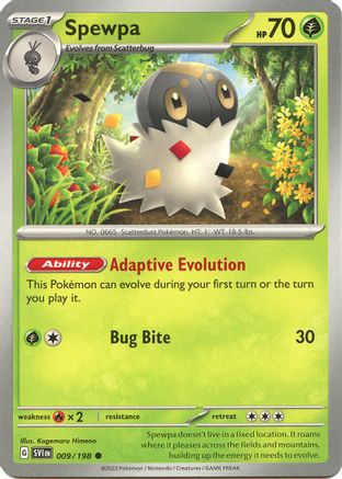 SV01 Scarlet & Violet Base Set  009/198 Spewpa  - Common