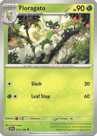 SV01 Scarlet & Violet Base Set  014/198 Floragato  - Reverse Holofoil - Uncommon