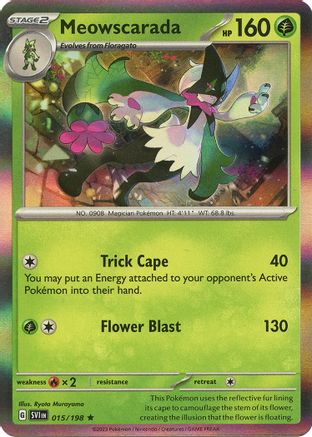 SV01 Scarlet & Violet Base Set  015/198 Meowscarada  - Reverse Holofoil - Rare