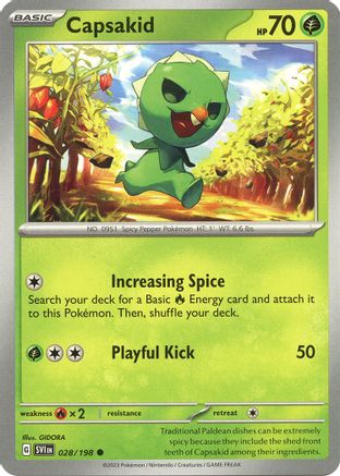 SV01 Scarlet & Violet Base Set  028/198 Capsakid  - Reverse Holofoil - Common