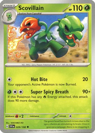 SV01 Scarlet & Violet Base Set  029/198 Scovillain  - Reverse Holofoil - Uncommon