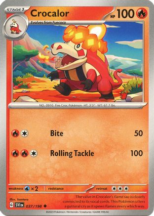 SV01 Scarlet & Violet Base Set  037/198 Crocalor  - Uncommon