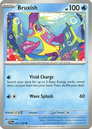 SV01 Scarlet & Violet Base Set  051/198 Bruxish  - Reverse Holofoil - Common