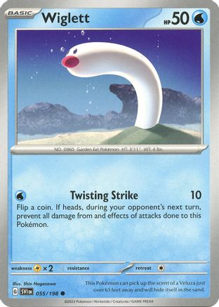 SV01 Scarlet & Violet Base Set  055/198 Wiglett  - Reverse Holofoil - Common