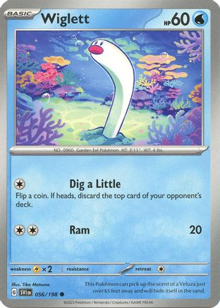SV01 Scarlet & Violet Base Set  056/198 Wiglett  - Reverse Holofoil - Common