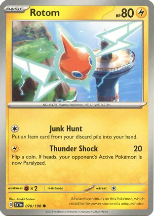 SV01 Scarlet & Violet Base Set  070/198 Rotom  - Common