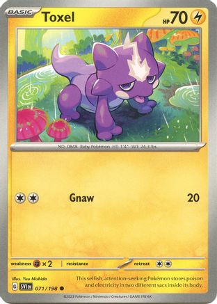 SV01 Scarlet & Violet Base Set  071/198 Toxel  - Common
