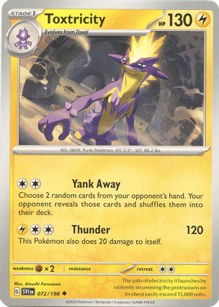 SV01 Scarlet & Violet Base Set  072/198 Toxtricity  - Uncommon